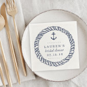 Nautical Navy Rope en Anchor Vrijgezellenfeest Servetten