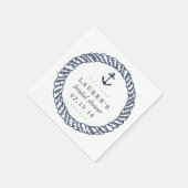 Nautical Navy Rope en Anchor Vrijgezellenfeest Servetten (Hoek)