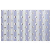Nautical Navy rustand ankertouw met blauwe streep Stof (Fat Quarter)