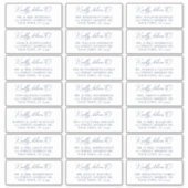 Nautical Navy Script Wedding Guest Adresetiketten Sticker (Voorkant)