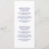 Nautical Navy Seahorse Wedding Programme Programmakaart (Achterkant)