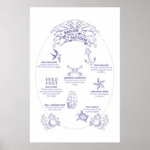 Nautical Navy Seal and Sailor Tattoos Betekenis Poster
