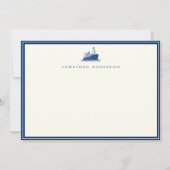 Nautical Navy Ship Custom Note Kaart Notitiekaartje (Voorkant)