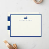 Nautical Navy Ship Custom Note Kaart Notitiekaartje (Voorkant / Achterkant in situ)