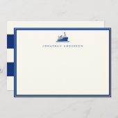 Nautical Navy Ship Custom Note Kaart Notitiekaartje (Voorkant / Achterkant)