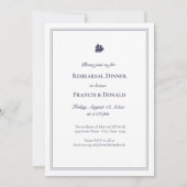 Nautical Navy Ship Rehearsal Dinner Invitations Kaart (Voorkant)