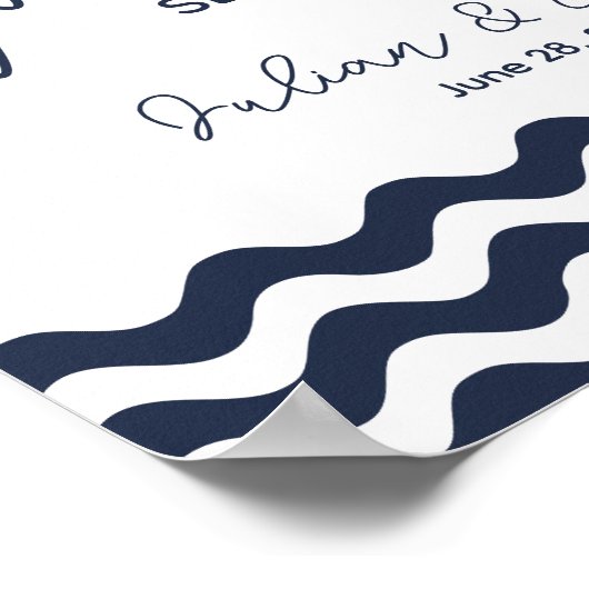 Nautical Navy Sparkler stuurt weg Poster (Hoek)