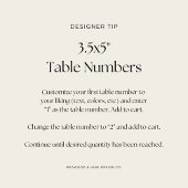 Nautical Navy Stripe Personalized Table Number Kaart