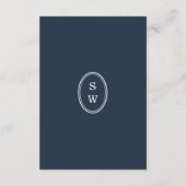 Nautical Navy Stripe Wedding Directions Card Informatiekaartje (Achterkant)