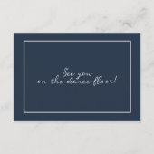 Nautical Navy Stripe Wedding RSVP Card Informatiekaartje (Achterkant)