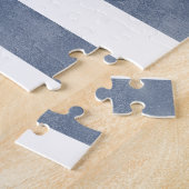 Nautical Navy Stripes and Anchor Family Name Legpuzzel (Zijkant)