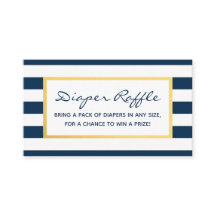 Nautical Navy Stripes Baby shower Luier Raffle