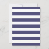 Nautical Navy Stripes Drive-Through Baby shower Kaart (Achterkant)