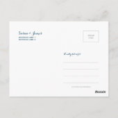 Nautical Navy Wedding Dank u kaart / Briefkaart (Achterkant)