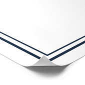 Nautical Navy Wedding Entrance Sign Poster (Hoek)