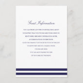 Nautical Navy Wedding Insert Informatiekaartje (Voorkant)