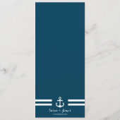 Nautical Navy Wedding Menu (Achterkant)