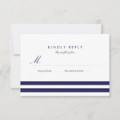 Nautical Navy Wedding RSVP (Voorkant)