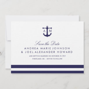 Nautical Navy Wedding Save the Date