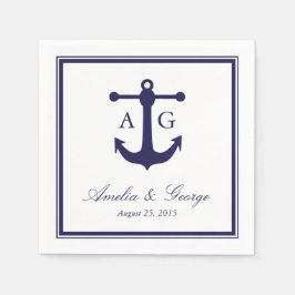 Nautical Navy Wedding Servet
