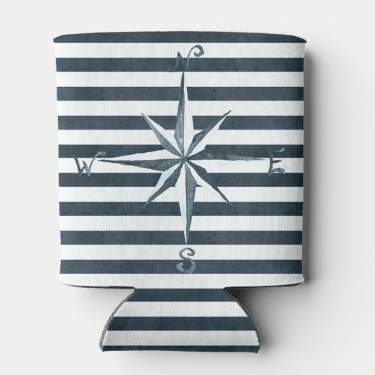 Nautical Navy & White Bachelorette, gepersonalisee Blikjeskoeler (Achterkant)