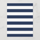 Nautical Navy & White Ship Wedding Guest - Gegeven Informatiekaartje (Achterkant)