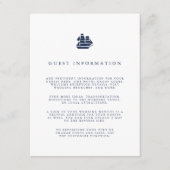Nautical Navy & White Ship Wedding Guest - Gegeven Informatiekaartje (Voorkant)