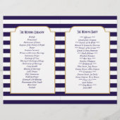 Nautical Navy & White Stripe Anchor Wedding (Achterkant)