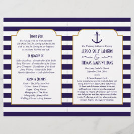 Nautical Navy & White Stripe Anchor Wedding
