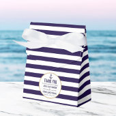Nautical Navy & White Stripe Anchor Wedding Bedankdoosjes