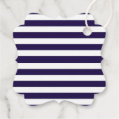 Nautical Navy & White Stripe Anchor Wedding Bedankjes Labels (Achterkant)