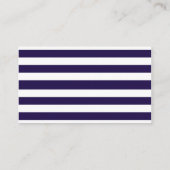 Nautical Navy & White Stripe Anchor Wedding Informatiekaartje (Achterkant)