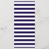 Nautical Navy & White Stripe Anchor Wedding Menu (Achterkant)
