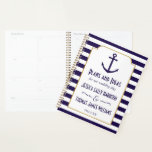 Nautical Navy & White Stripe Anchor Wedding Planner<br><div class="desc">Maak je klaar voor je grote dag in stijl met deze elegante en zeer trendy weddingplanner. Het ontwerp is gemakkelijk te personaliseren met uw eigen namen en trouwdatum en u kunt al uw ontwerpideeën, belangrijke huwelijksinformatie en veel veiliger samen in deze gepersonaliseerde planner houden. Overeenkomende bruidsartikelen zijn te vinden in...</div>