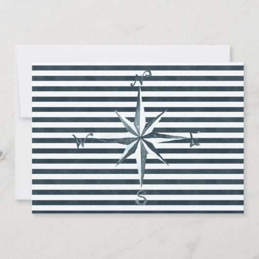 Nautical Navy & White Wedding Favor Sign (Achterkant)