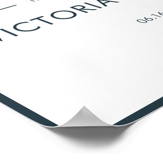 Nautical Navy & White Wedding Welcome Poster (Hoek)