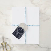 Nautical Navy & Witte Elegante Strand Bruiloft Cadeaulabel (Met Touw)