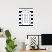 Nautical Navy | Witte weddenschappen Poster (Thuiskantoor)