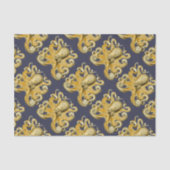 Nautical Navy & Yellow Octopus Tissuepapier (Voorkant)