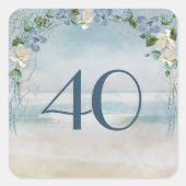 Nautical Net and Arch for 40th Anniversary Vierkante Sticker (Voorkant)