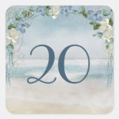 Nautical Net en Arch voor 20e Jubileum Vierkante Sticker (Voorkant)