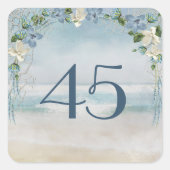 Nautical Net en Arch voor 45e Jubileum Vierkante Sticker (Voorkant)