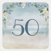 Nautical Net en Arch voor 50e Jubileum Vierkante Sticker (Voorkant)