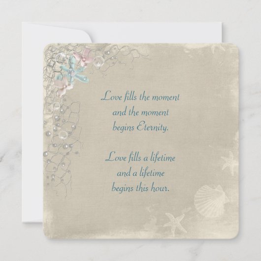 Nautical Net Wedding Invitation Kaart (Voorkant)