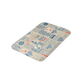 Nautical Newspaper Pattern Badmat (Gekanteld)