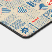 Nautical Newspaper Pattern Bureaumat (Hoek)