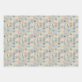 Nautical Newspaper Pattern Inpakpapier Vel (Voorkant 3)