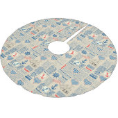 Nautical Newspaper Pattern Kerstboom Rok (Gekanteld)