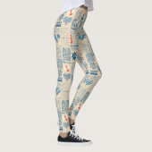 Nautical Newspaper Pattern Leggings (Rechts)