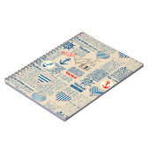 Nautical Newspaper Pattern Notitieboek (Linkerzijde)